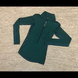 Teal XS Nike Pro 1/2 zip athletic top w/thumbholes